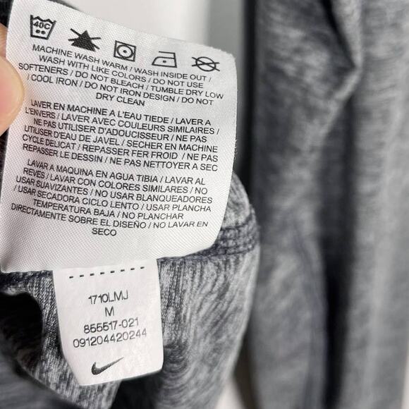 Nike Womens Medium Heather Gray Element 1/2 Half Zip Pullover Top Running Shirt - Picture 7 of 7